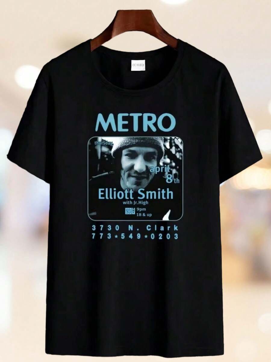 Elliott Smith High School Concert-Shirt - Official Mu_app_ - Black - View 1