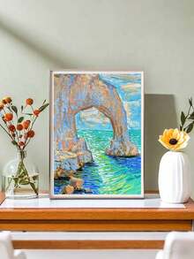 DIY Digital Oil Painting Acrylic Kit For Adults, Handmade Numbered Painting, Seaside Scenery Canvas Design, Room Decor Wall Art, Beginner Painting, Perfect Gift For Friends - Frameless - View 9