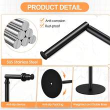 1pc Vertical Multi-Roll Paper Towel Holder, Stainless Steel Free-Drill Movable Paper Roll Rack, Multi-Roll Storage Organizer, Suitable For Kitchen And Bathroom, Floor Standing Paper Towel Rack, Can Store Most Regular Kitchen Paper And Toilet Paper, Saves Countertop Space - Multicolor - View 5