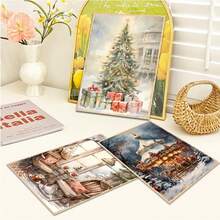 Vintage Christmas Card Set With Envelopes, 24 Pieces - Suitable For Holidays, Birthdays And Thank You Cards - Easy Storage Design, Back To School, Thanksgiving - Sets - View 2