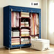 LÈRFM Assembled Closet Wardrobe Rack Bedroom Storage - Blue - View 6