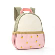 Colorblock Cute Apple Embroidered Backpack Mini Travel Bag - Multicolor - View 5