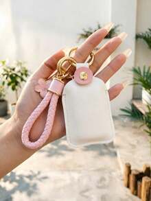 PU Leather Keychain Set, Car Key Protector, Universal PU Leather Car Key Cover, Remote Key Protector, Suitable For Buick, Audi, Fiat Car Key Cover Protector - Key Cover + Leather Cord Set - View 6