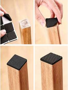 Round & Square Black EVA Anti-Slip Foot Pads - Premium Single-Sided Adhesive Bubble Pads, Suitable For Furniture, Hardware, Tables And Chairs - Durable Foam Tape, Anti-Slip Protection - Multicolor - View 3