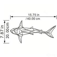HELLOYOUNG 1件鯊魚壁飾 線條鯊魚吊飾 極簡金屬鐵製鏤空壁掛裝飾品 適合居家、客廳、辦公室裝飾，房間、臥室及各種家居空間裝飾，送給親友的貼心禮物，可裝飾居家、房間、臥室、客廳、廚房、浴室，易於安裝，也適合作為喬遷、生日、畢業禮物 - 彩色 - 查看 13