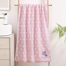 Extra-Large Absorbent Bath Towels With Adorable Embroidered Small Flowers Hotel & Home Use Bath Towel Sets Wholesale & Custom Orders - Yellow - View 4