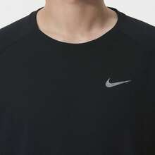 Nike New Sports Running Fitness Training Long Sleeve T-Shirt Crew Neck Casual Top - Black - View 4