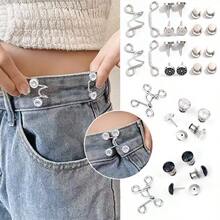 Ladies' Adjustable Jeans Buckle - Metal Buckle Adjuster, Instantly Adapts To Jeans, Pants, And Dresses Without The Need For Sewing - Quick Shaping Waistband Suitable For All Waist Sizes, Seamless Design Suitable For Daily Wear - Multicolor - View 1