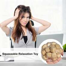Magical Wooden Stress Relief Ball, Excellent Relaxation Companion, Handmade DIY, Suitable As Gift For Adults, Desk Toy For Home & Office, Squeeze Toy Shape - Multicolor - View 6