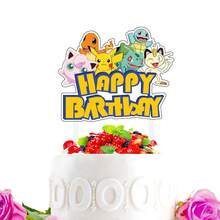 bandai 生日蛋糕裝飾套組，生日快樂插牌裝飾，動漫迷節日派對杯子蛋糕與蛋糕佈置裝飾角色插卡 - 彩色 - 查看 5