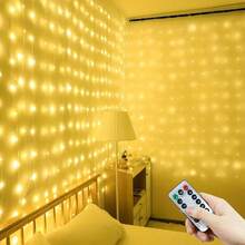 LED Curtain String Lights, Fairy Lights, Christmas Decoration, USB Remote Control, Wedding Party Holiday Decor, Suitable For Home Bedroom, Outdoor Garden, Pathway, Yard, Patio Lighting - USB Curtain Light String - View 19