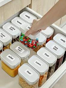 300/160/30/16pcs Waterproof Oil-Resistant PET Self-Adhesive Labels, Suitable For Containers, Jars And Kitchen Storage, Multi-Purpose Removable Blackboard Labels, Suitable For Jewelry Display And Packaging - Upgraded Version - View 2