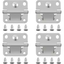 4PCS Stainless Steel Cooler Hinge Replacement Kit With Screws, Heavy Duty Rust-Proof Ice Chest Repair Parts, Universal Fit For Camping Coolers Outdoor Accessories - Silver - View 7