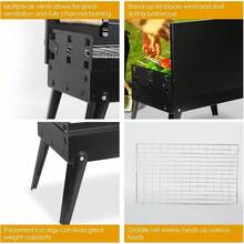 Mini Churrasqueira Portátil - Perfeita para Camping e Viagens - A - Visão 4