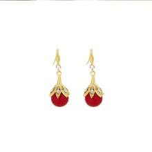 1pair,Red Personalized Fashion Pendant Earrings, Suitable For Women, Girls And Travel Accessories - Multicolor - View 6