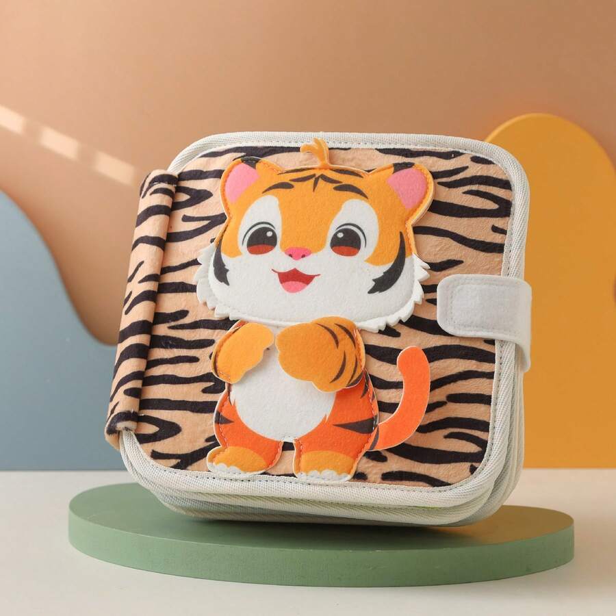 Bee Cloth Book - Colorful Design, Built-In Rich Gameplay & Interesting Animal Illustrations, Cultivate Baby's Manual Ability, Helpful For Baby's Cognitive Development, Tear-Resistant Felt Book, Toy Early Education 3D Quiet Book For Baby