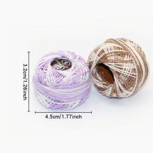 Juego de 12 bolas de hilo de poliéster para coser, hilo multicolor brillante para costura a mano y a máquina, reparación de ropa, bordado, manualidades DIY y regalo - Hilo de poliéster de 12 colores - Ver 3