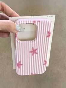 條紋海星圖案時尚手機殼，適用於 iPhone 16/17/16 Pro/16 Plus/16 Pro Max，生日禮物、週年紀念 - 彩色 - 查看 76