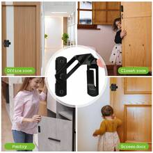 Barn Door Lock, 90 Degree Flip Latch, Angle Door Latch Buckle, Gate Latch For Barn, Pantry, Sliding Door, Pet Door, Stainless Steel Gate Hardware Black - Multicolor - View 6