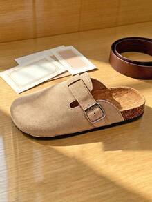 New Men's And Women's Shoes, Unisex Couple Shoes, Fashionable And Minimalist, Men's Sandals, Closed-Toe Slippers, Casual Shoes, Home Shoes, Flat Shoes, Beach Shoes, Men's Flip-Flops, Women's Thick-Soled Sandals, Slippers, Home Shoes, Women's Flip-Flops, Women's Wooden Clogs, All-Season Comfortable And Elegant Women's Shoes, Suitable For Indoor And Outdoor Daily Wear - Beige Style D - View 3