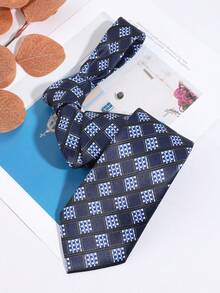 1PC Fashion Casual Versatile Men's Patchwork Plaid Pattern Tie Suitable For Daily Wear, Shopping, Banquet, Party, Business, Dating - Multicolor - View 5