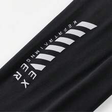 Men's 2-In-1 Sports Fitness Compression Leggings With Phone Pocket Anti-Shock Shorts Integrated Running Training Pants Quick-Dry Elastic - Blue - View 8
