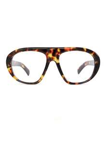 1 Paar Damen Vintage Oversized transparente dekorative Brille, lässiges Alltags-Streetstyle-Urlaubsaccessoire, Urlaubsgeschenk - Transparent - Übersicht 5