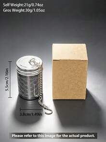 1 Peça Coador de Chá Solto, Material de Aço Inoxidável 304, Com Gancho de Corrente, Malha Ultrafina, Adequado para Bule de Chá, Caneca, Garrafa de Água, Café, Especiarias e Temperos. Essencial de Volta às Aulas - Prata - Visão 3