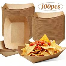 Disposable Serving Trays - Brown - View 9