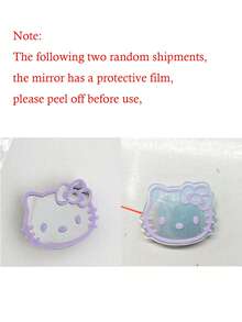 Sanrio Hello Kitty Cartoon Cat Phone Stand Mirror Sticker Adhesive Mirror Bow Tie Cat INS Style Retractable Phone Holder - Multicolor - View 11