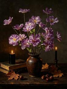 Living Room Decor 4-Head Water Lily 1 Stem Valentine's Day, Birthday, Halloween, Graduation Gift, Garden Decoration, Outdoor Plant Gardening, Artificial Flower - Purple - View 2