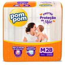 Fraldas Pom Pom Protek Proteção De Mãe P Ao Xxg Jumbo Barata - Multicolorido - Visão 10