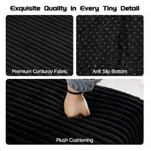 Only Ottoman! Ottoman For Sectional Sofa Couch, Oversized Mid Century Modern Boneless Bench  Modular Sectional Sofa Foot Stools For Living Room Furniture End Of Bed Benches For Bedroom Entryway, Coffee Table Decor No Assembly Rectangular Pouf Ottoman - Ottoman Black - View 9
