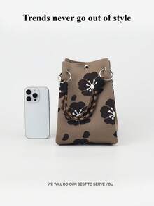 1pc Floral Large Capacity Lightweight Handbag, Suitable For Commuting, School, Travel, Portable Matching With Clothes, All Seasons - Multicolor - View 5