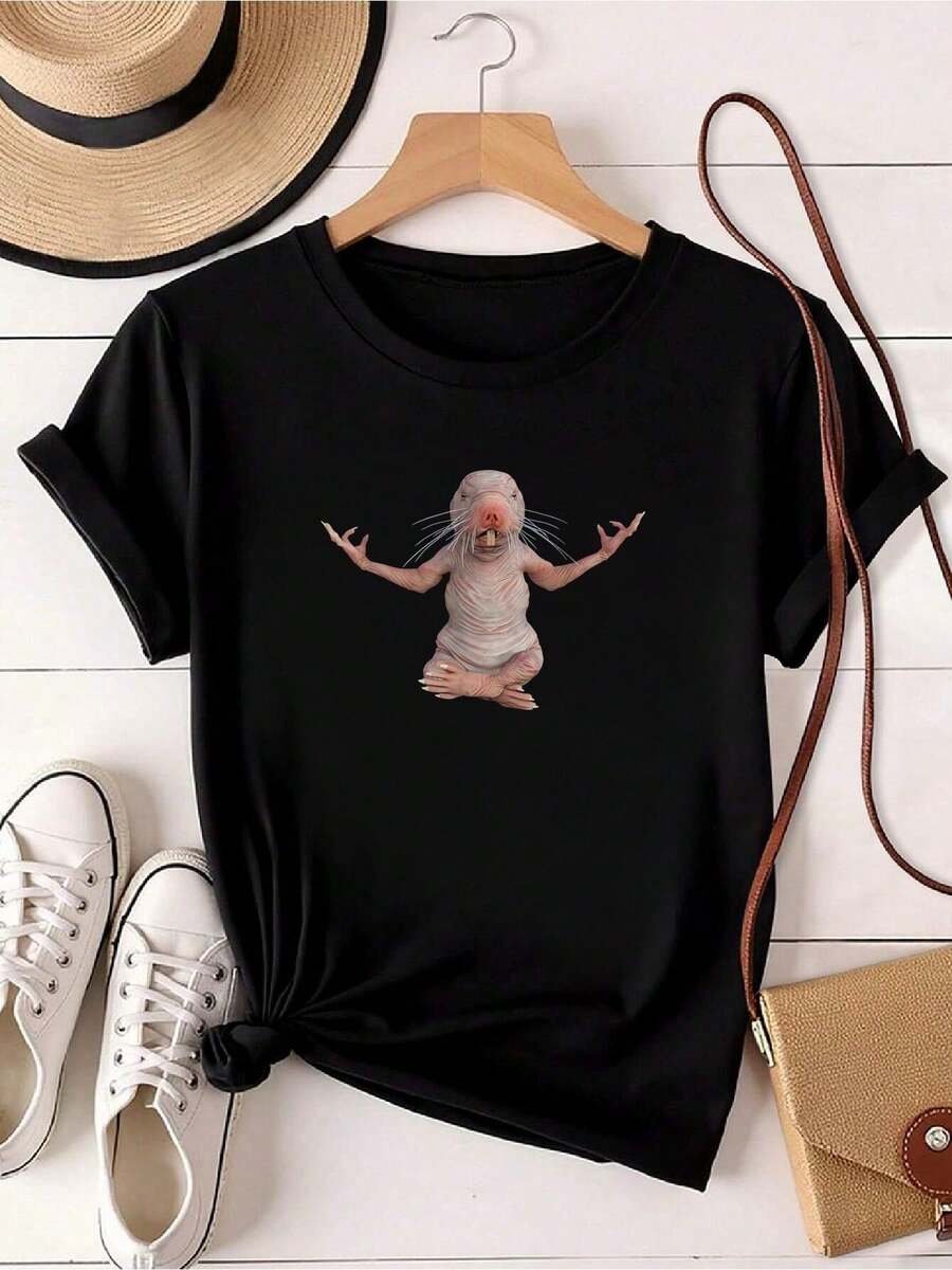 Women T-Shirts - 黑色 - 查看 1
