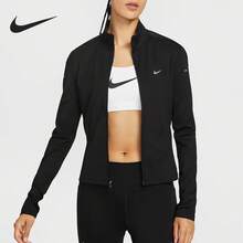 Nike Jaket Olahraga Lari Wanita  dengan Kerah Tegak dan Potongan Slim Fit - Hitam - View 2