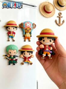 1PC Netflix Officially Licensed ONE PIECE 3D PVC Fridge Magnet  Roronoa Zoro And  Classic Character Design Sturdy Ornament For Refrigerators Kitchen Cabinets Office Lockers Perfect Birthday Holiday Gift For Fans And Collectors - One Piece - View 1