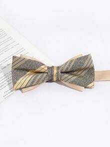1PC Men's Fashion Casual Striped Pattern Bow Tie, Suitable For Workplace, Banquet, Party, Wedding, Suit, Formal Wear,Halloween - Multicolor - View 6