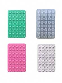 1-4pcs Silicone Adhesive Phone Holder, Non-Slip Silicone Sticky Phone Stand, Phone Case Holder, Hands-Free Phone Accessory, Selfie And Video Shooting Stand, Multi-Functional Phone Accessory, Suitable For All Models - Double-sided Suction Cup - View 43