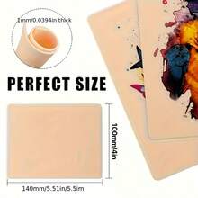 [Microblading Practice Skin] 10/20pcs Tattoo Practice Skin For Microblading Artists | 1Mm Testing Skin, For Line Practice - Multicolor - View 4