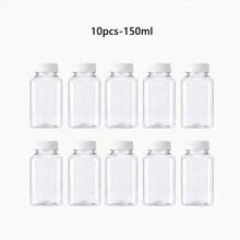 10入 2/4/5/8/16oz 塑料果汁瓶，輕量可重複使用，防漏密封設計，適用於存放果汁、牛奶、米粥及其他飲料與零食，方便攜帶 - 透明-white - 查看 17