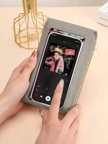 Multifunctional Women's Touchscreen Phone Wallet, Mini Flap Crossbody Bag, Fashion Card Slot Wallet, Vertical Phone Bag - Multicolor - View 5