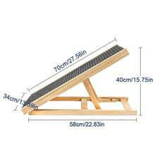 Foldable Pet Ramp With Non-Slip Textured Steps – Adjustable Height Design For Easy Access To Cars, Sofas, Beds, And Other Elevated Surfaces; Lightweight, Compact Storage-Friendly Structure; Durable Surface With Gentle Incline For Comfortable Pet Use - 1pc - View 11