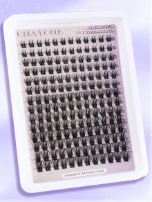 140片漫畫風假睫毛簇 (C捲度)：柔軟自然，混合長度 (8-16mm)；易於使用，可重複使用，DIY單根假睫毛，適合日常妝容 - C - 查看 7