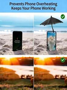 1Set Adjustable Bendable Clip Phone Sun Shade Umbrella Anti Glare Sun Protection Cover For Beach Camping Swimming Cycling Outdoor Sports ﻿ - Multicolor - View 7