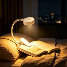 This Mini Clip-On Night Light Is Perfect For Bedroom Reading. It Features Adjustable Brightness And A 360° Flexible Neck Support, Making It Ideal For Eye-Friendly Reading. It Is Compatible With Tablets And Battery-Powered (Batteries Not Included). - Clip-on Desk Lamp - View 2