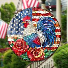 Cross-Border Independence Day Festival Celebration Acrylic Painted Window Hanging Decor Wall Ornament Creative Craft Hanging Decoration Home Decor - Multicolor - View 6