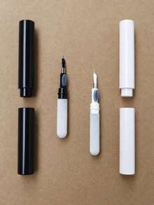 1/2/4/10件 3合1耳機清潔筆，多功能清潔套件附軟毛刷與植絨海綿，黑白配色，適用於AirPods Pro 123、手機充電孔、喇叭、耳機，生日/復活節/情人節送給男友/女友的禮物 - 白色 - 查看 11