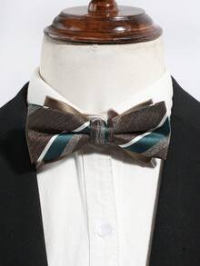 1PC Men's Fashion Casual Striped Pattern Bow Tie, Suitable For Workplace, Banquet, Party, Wedding, Suit, Formal Wear,Halloween - Multicolor - View 3