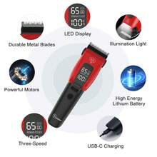 Hatteker 1pc Pet Electric Hair Clipper Dog Grooming Trimmer Cat Shaving Machine Dog Hair Clipper - View 4